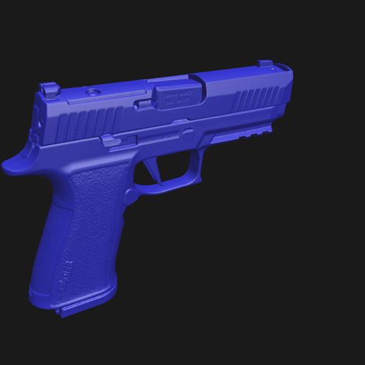8.png Molde de pistola SIG SAUER P320 XTEN COMP Tamaño real 3D Scan de alta calidad