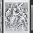2-II.-STAZIONE-Gesù-caricato-della-croce-75-60-8mm.jpg Way Of The Cross-14 Stations of  Cross  Via Dolorosa Via Crucis