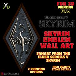 1.png Skyrim Emblem Wall Art