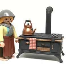 IMG_2212.jpg Archivo STL Cocina clásica miniatura casa de muñecas victoriana escala playmobil・Modelo de impresora 3D para descargar
