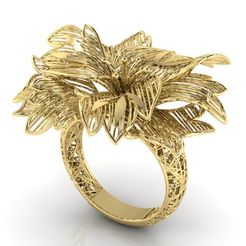 RFZ-SNL-026-R-58_1.jpg STL file Gold Ring R026F・3D printing design to download