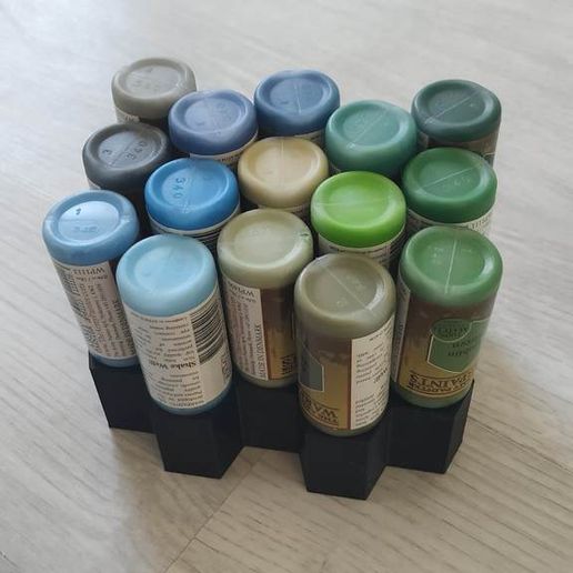 Paint Stand - Vallejo / Army - 9 / 15 / 27 - 3D model önizlemesi