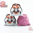 Yum3D-Sushi Seal for Food Lovers Articulated Keychain_07.png Yum3D Sushi Seal для любителей еды Шарнирный брелок - симпатичный брелок для рюкзака