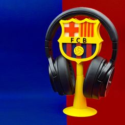 FCB-4.jpg Barcelona headphone stand 3D print model