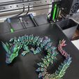 Kristalldrache, bewegliches Flexi-Wackeltier, Druck an Ort und Stelle, Fantasy