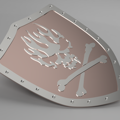 d9637dca-8bf0-4f09-846a-774f800a55b1.png Free STL file Pirate Skull Shield・Design to download and 3D print