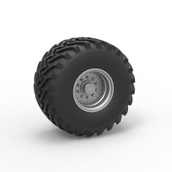 1.jpg 3D file Diecast Wheel from Miss Bigfoot Ranger monster truck Scale 1:25・Template to download and 3D print