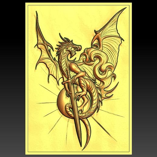 Dragon CNC Relief Model 3D model