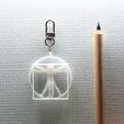 Vitruvian Man Keychain Accessory (variation 1)