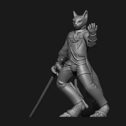 4.jpg Free STL file Tabaxi Khajiit lord・Template to download and 3D print
