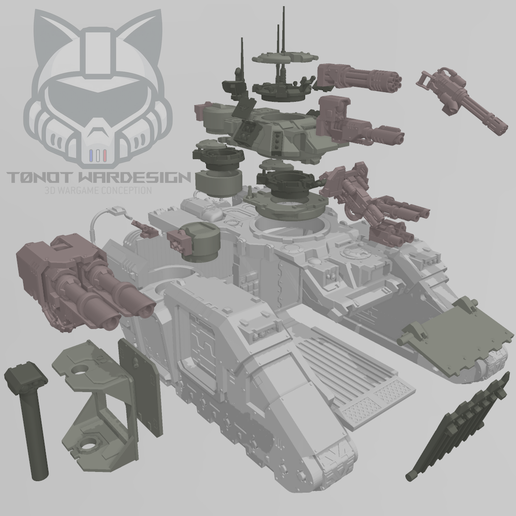 🪖 Tracked Raidpulsor Repulsor Raider・ 3D File for 3D printing・Cults