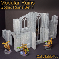 GothicRuinsSet1PrintedSquare.png Modular Gothic Ruins - Full Set 1 - Tabletop Terrain