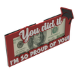 Untitled-Project-77.png Graduation Gift - Money Holder with text "You did it, I'm so proud of you"