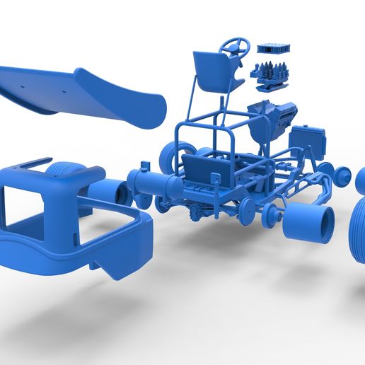 85.jpg Vintage Winged Supermodified stock car para Dirt girando Escala 1:25