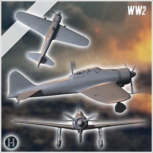 4.jpg Mitsubishi A6M Zero Zeke, avião de combate de longo alcance baseado em porta-aviões (8) - Segunda Guerra Mundial Segunda Frente de Campanha Tabletop Mini Japão Japonês Ásia