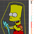 Bart-3.png Bart Simpson Kitchen Sponge Base / Base para esponja de cocina Bart Simpson