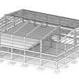 Warehouse-G-M-3D-Structural-hidden-line.jpg Warehouse G+M steel structure