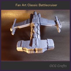 Fan Art Classic Battlecruiser Archivo STL Classic Battlecruiser Fan Art・Plan para descargar y imprimir en 3D, OCG-Crafts