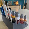 IMG_4333.jpg Vallejo paint bottle holder + Brushes