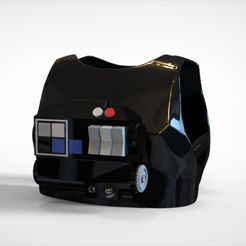Rendu_plastron.10.jpg Free STL file Chestbox Tie Pilot・Template to download and 3D print