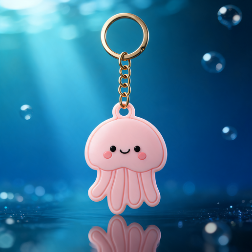 Kawaii Jellyfish Keychain | Cute Ocean Sea Bag Charm