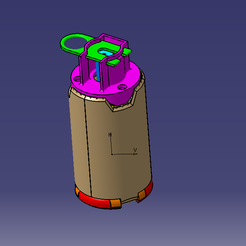 assemblage 2.png Fichier STL GRENADE AIRSOFT PAINTBALL NERF V1・Plan à imprimer en 3D à télécharger