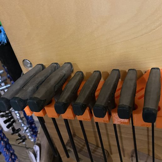 STL file SAE T Handle Allen Wrench Tool Holder・3D printer design to