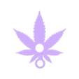 weed-leaf-straw-thing.stl スターバックスのストロートッパー - 大麻の葉