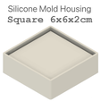Silicone Mold Housing Square 6x6x2cm a™ Square silicone mold housing