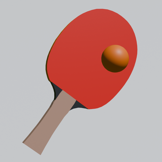 🎾 Minimalist Table Tennis Racket・ 3D File for 3D printing・Cults