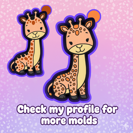🦒💕 Cute Giraffe – Freshie, Resin & Candle Mold ✨