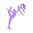 girlwithribbon.stl rhythmic gymnastics silhouette