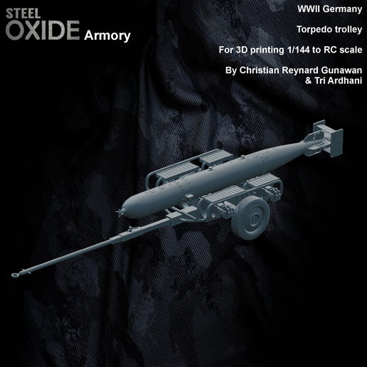 WWII Germany Luftwaffe Aerial torpedo trolley cart