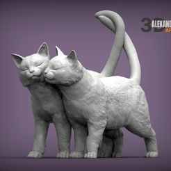 cats-love-1.jpg STL file cats love 3D print model・3D printing design to download