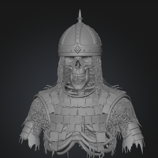 Undead warrior bust