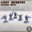 Light-Infantry-Back.jpg Light Infantry Troops x5 - Kaledon Fortis