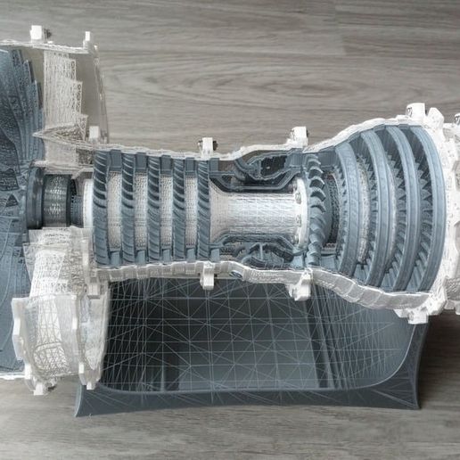 ️ 3D-printable jet engine・ STL File for 3D printing・Cults