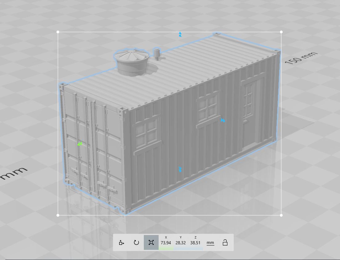 2 = & Uo eS] 7394 28:32 3051 mm Файл STL Сервисный контейнер HO・Дизайн 3D принтера для загрузки, guimen68