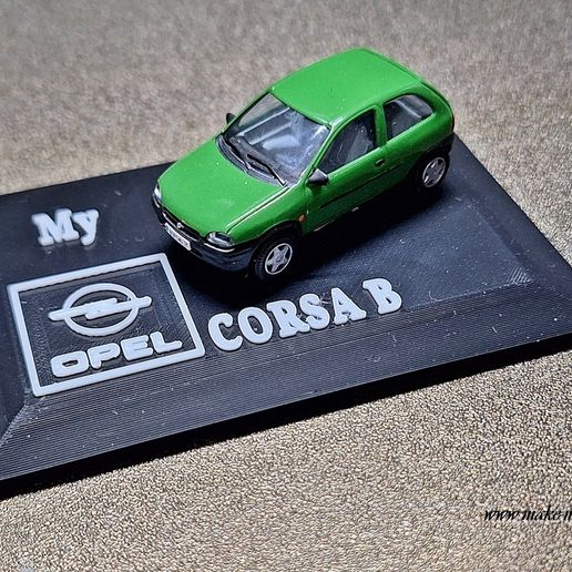 Opel Corsa B model presentation plate ( 1:87 ) 3D model