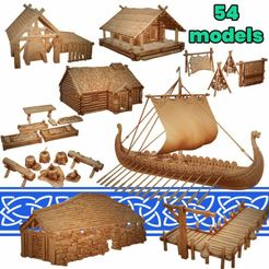 Vikings-3a-Thumbnail-800x800.jpg 3D file Viking Village #3・3D printable model to download