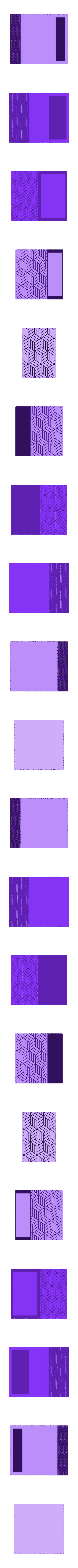 Square box bottom.stl Scatola quadrata strutturata