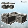 1-PREM.jpg Corner Modern Industrial Prefab Dwelling with Staircase and Ventilation System (34) - Modern WW2 WW1 World War Diaroma Wargaming RPG Mini Hobby