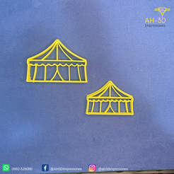 4.png STL file circus tent cookie cutter・3D printable model to download, TheAndiHaller