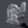 07.jpg Sleeping Doggie Angel Bas Relief 3D Model