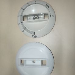 Kenwood chef bouton (1).jpg Free STL file Kenwood Chef Button Knob 58mm・Template to download and 3D print