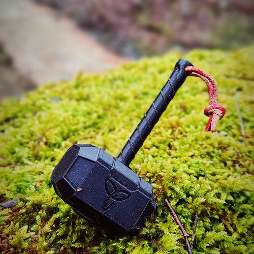 Thor hammer mjolner magnet Keychain 3D model