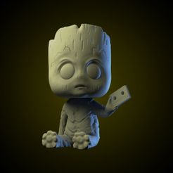 ig 17.jpg Free STL file Baby Groot funko style・3D printing idea to download, AriAcosta
