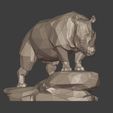 I9.jpg Lowpoly - Polygonal Rhinoceros - Rhino Figurine - Statue