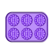 cookie15_six_pos.stl Cookie Mould 15 - Biscuit Silicon Molding