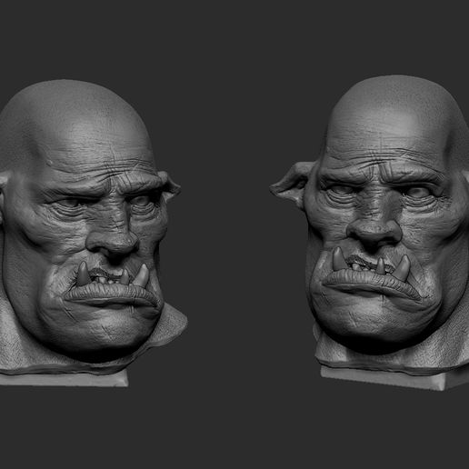 Orc Bust 3D model